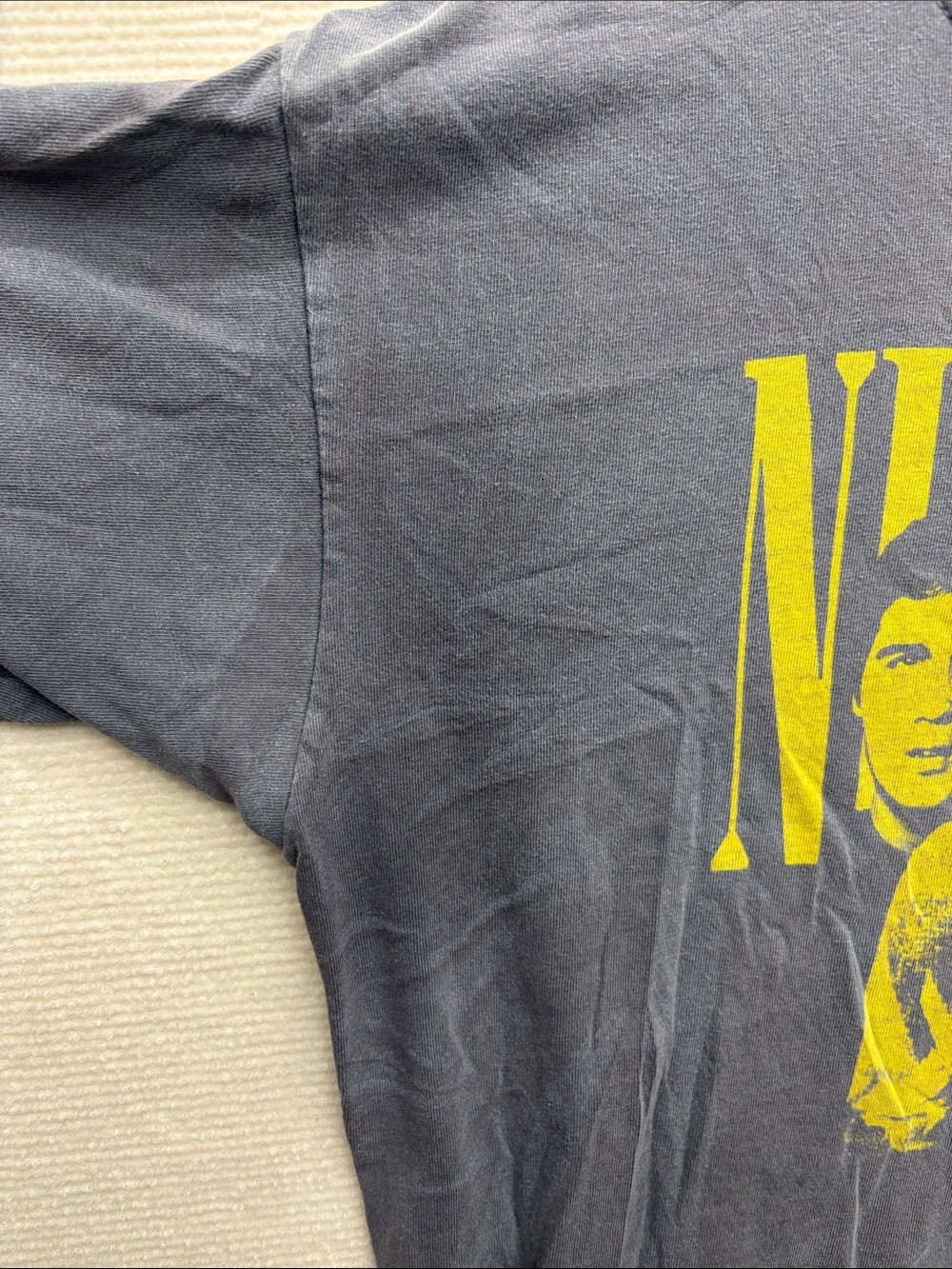 NIRVANA Short Sleeve Graphic Tee in Charcoal with Yellow Print large - Picture 6 of 9